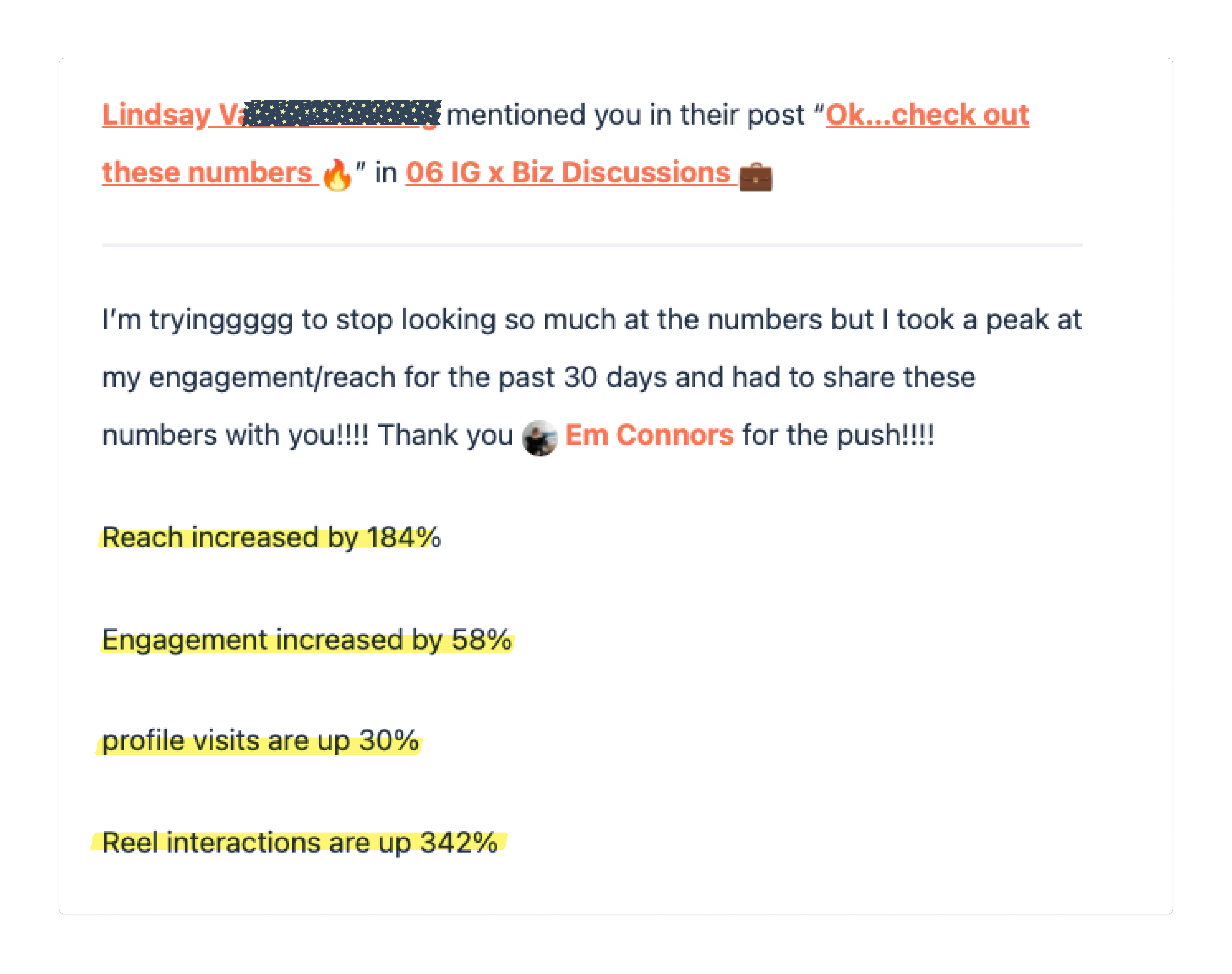 Coven member positive testimonial